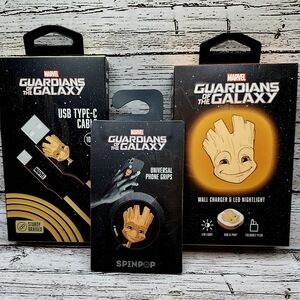 HOLIDAY GIFT BUNDLE!! GUARDIANS OF THE GALAXY GROOT CELL PHONE ACCESSORIES! BNIB